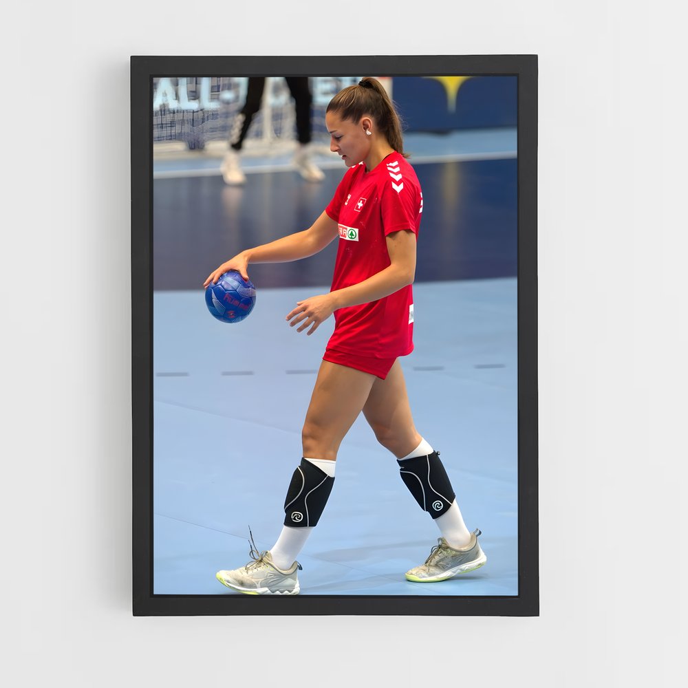 Poster Ehf cup joueuse – affiche Handball (vue 2)